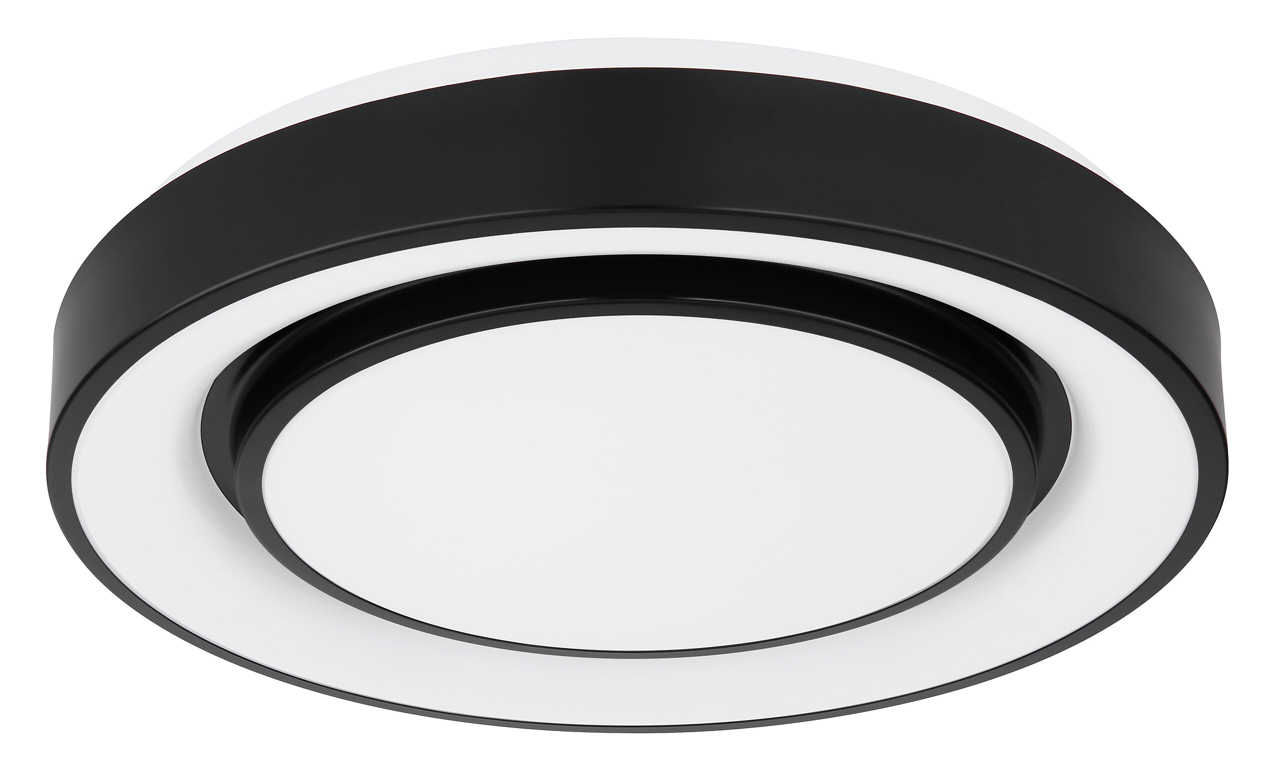 GLOBO Deckenleuchte Sully schwarz Opal Metall Kunststoff H/D: ca. 7,5x38 cm