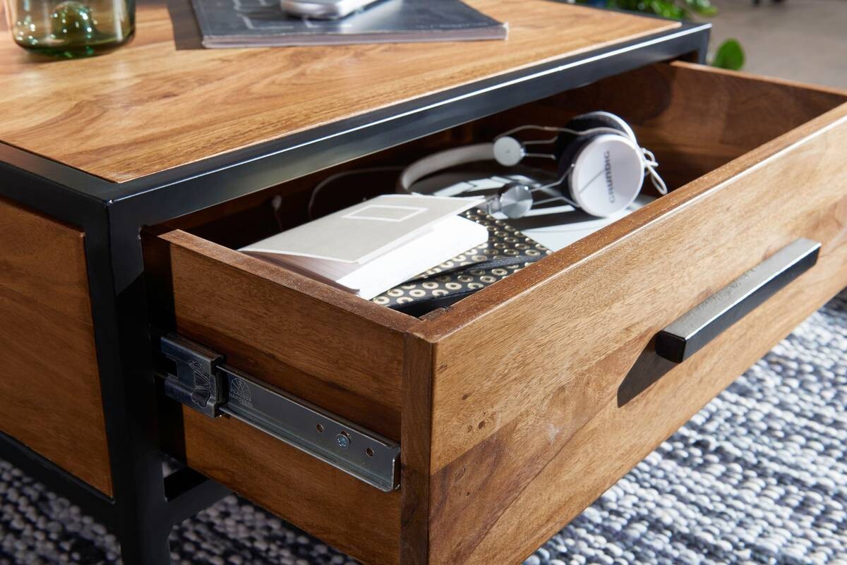 Wohnling Couchtisch braun B/H/T: ca. 65x38x65 cm