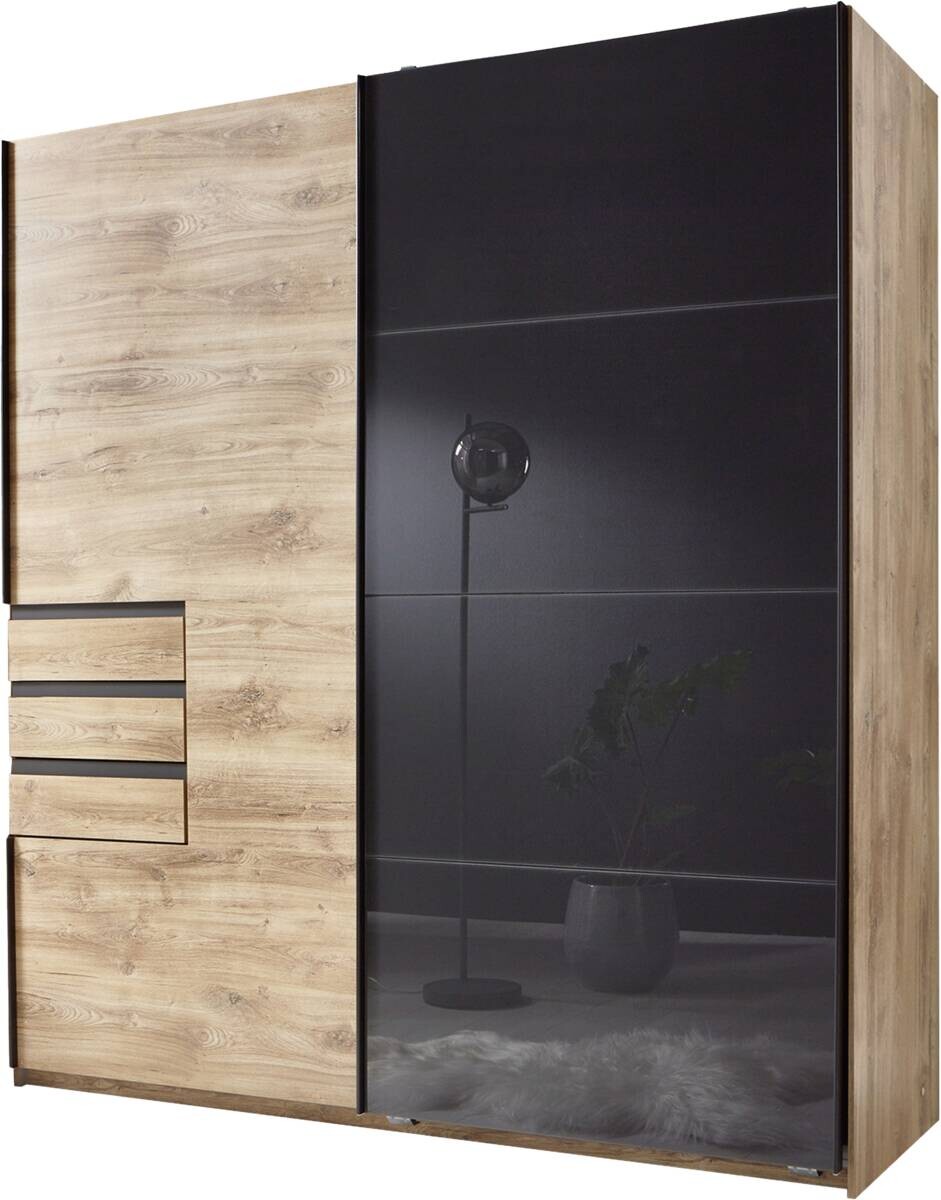 Schwebetürenschrank Oldenburg Eiche Artisan Nachbildung B/H/T: ca. 180x198x65 cm