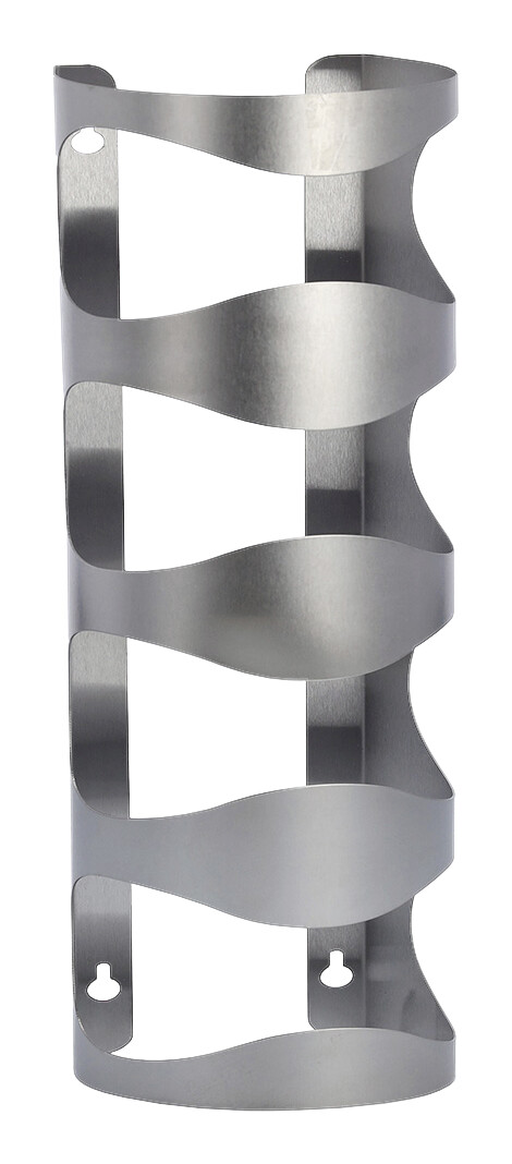 Zeller Wand-Flaschenhalter silber Edelstahl B/H/T: ca. 12x45x10 cm