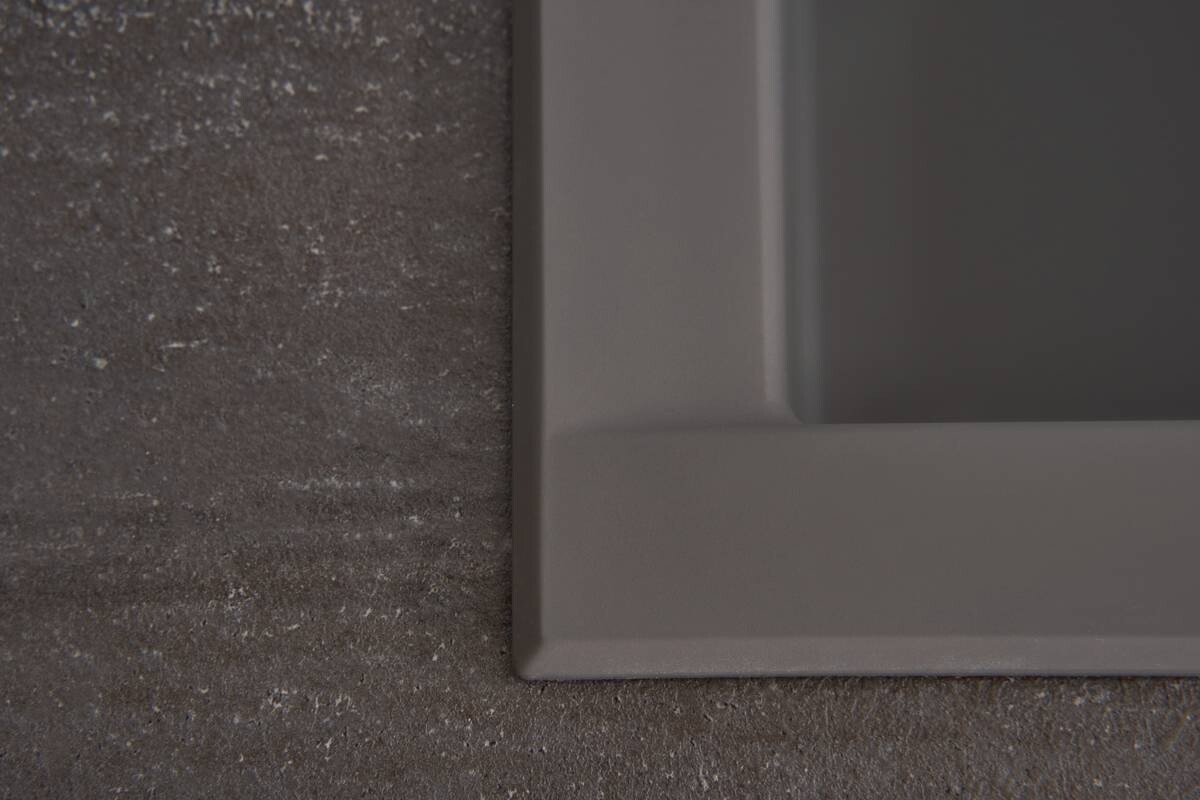 Respekta Einbauspüle Houston 80 x 50 G Beton grau Mineralite B/H/T: ca. 80x21x50 cm