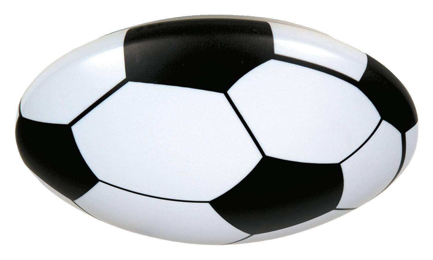 Niermann Kinderdeckenleuchte Fußball schwarz weiß Kunststoff H/D: ca. 10x36 cm E27 1 Brennstellen