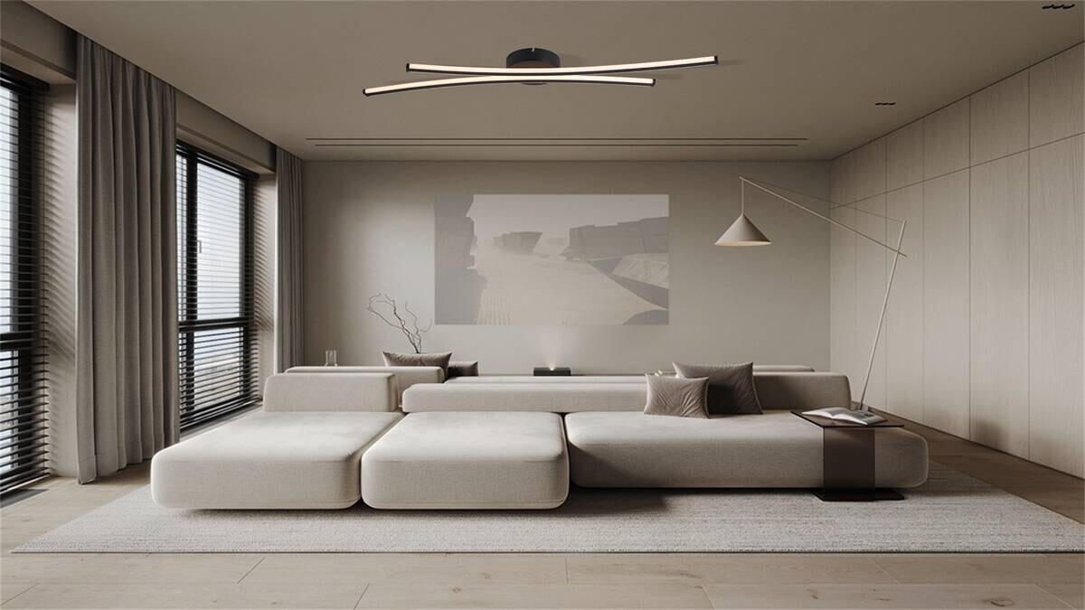 POCOline LED-Deckenleuchte Dion mattschwarz Metall Kunststoff B/H/L: ca. 15x5,5x90 cm