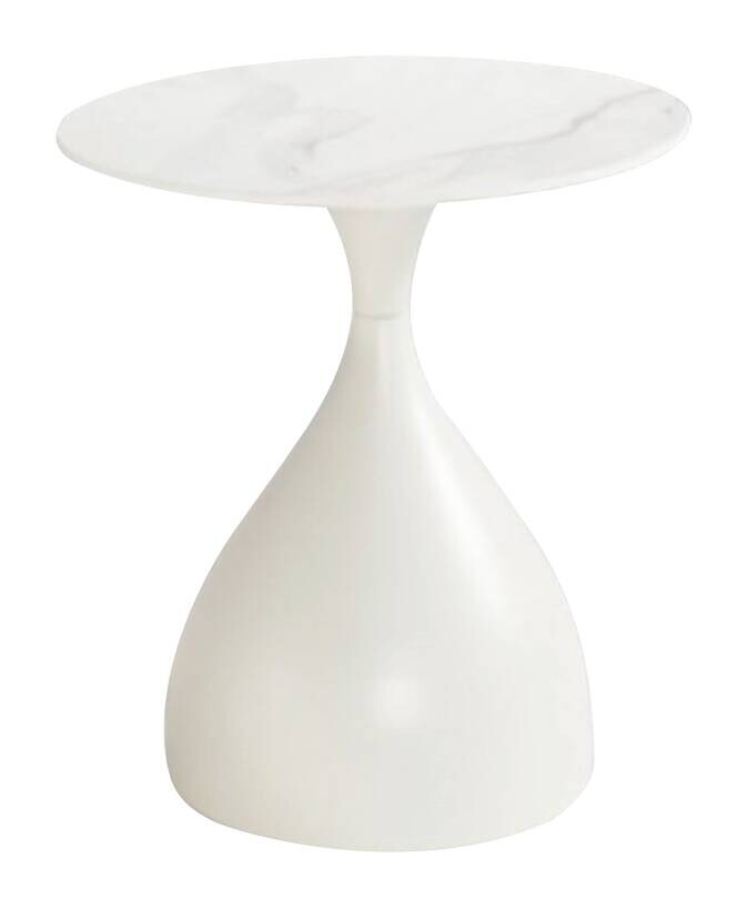 Beistelltisch Helena weiß Keramik H/D: ca. 57x50 cm Beistelltisch Helena weiß Keramik H/D: ca. 57x50 cm