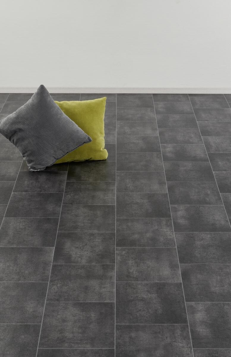 Vinylboden Mosa schwarz Kachel B: ca. 200 cm pro m²