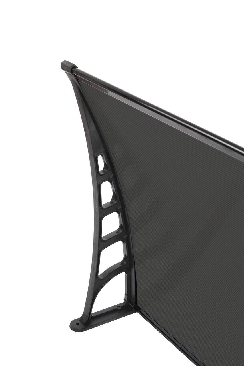 Brosplast Vordach Crocus schwarz B/H/L: ca. 240x23x80 cm