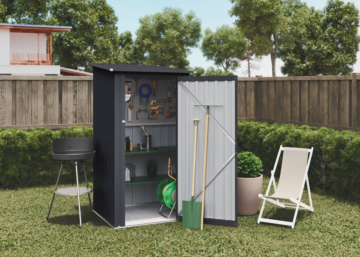 HOGGAR Gerätehaus Sansa anthrazit B/H/L: ca. 104x160x99 cm