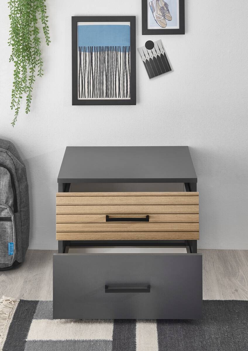 Nachtkonsole Laurie Graphit B/H/T: ca. 46x39x41 cm
