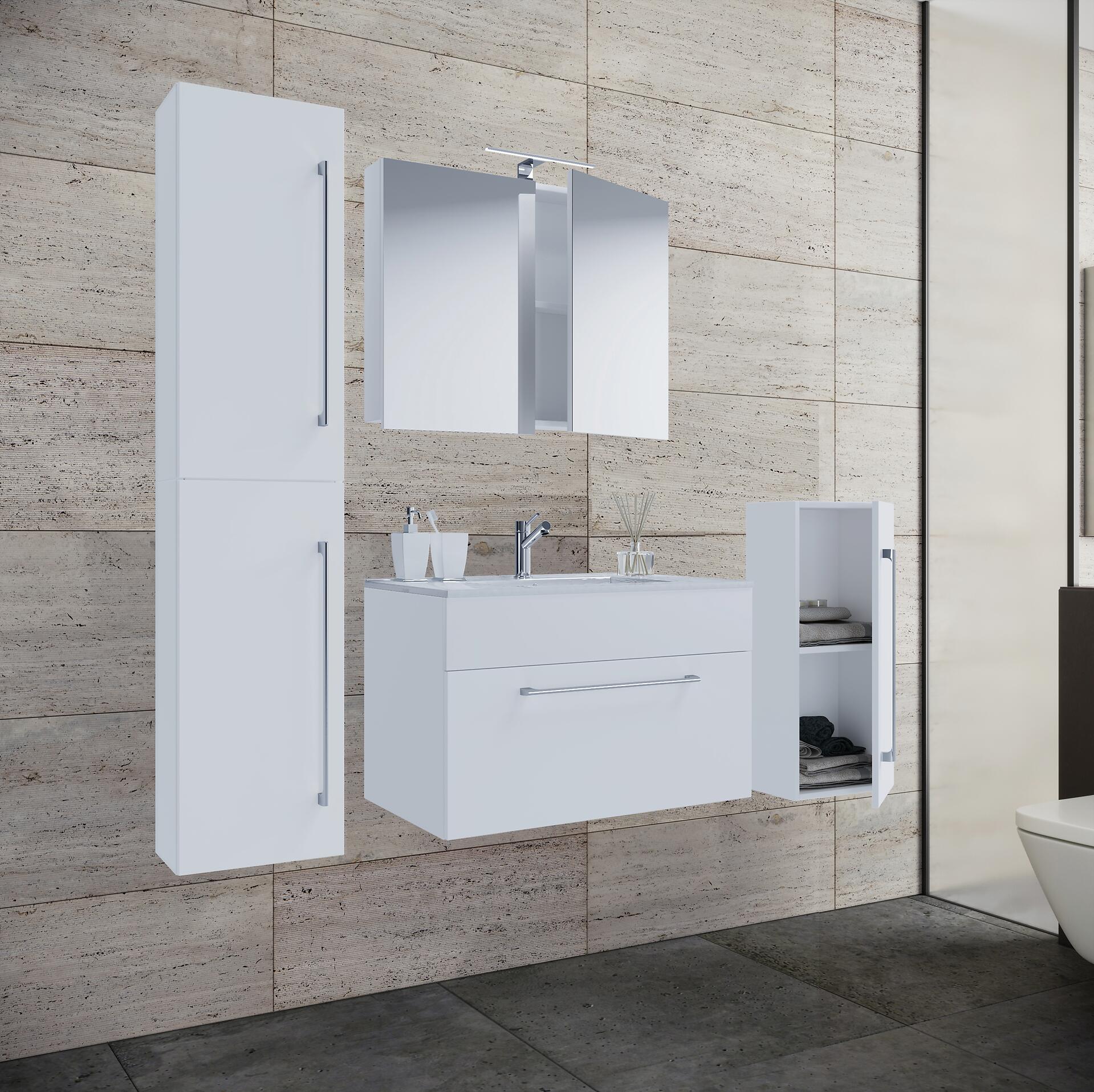 Waschplatz 5tlg-Badinos weiß B/H/T: ca. 60x50x46 cm