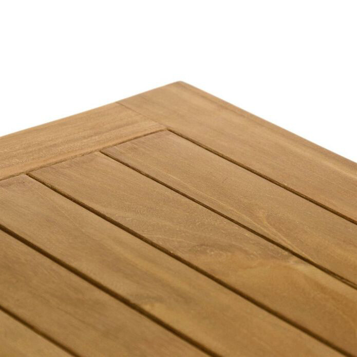 VCM Beistelltisch braun Teakholz B/H/T: ca. 50x50x50 cm