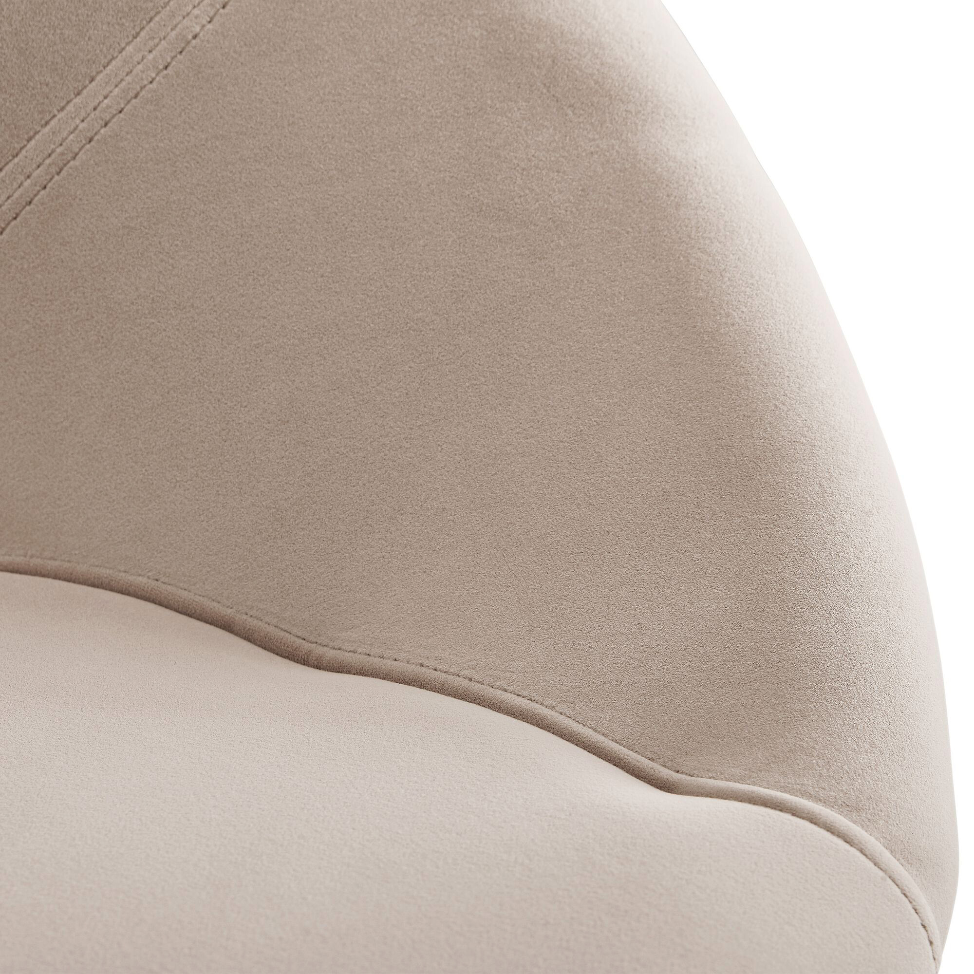 Stuhl beige Samt B/H/T: ca. 57x83x60 cm