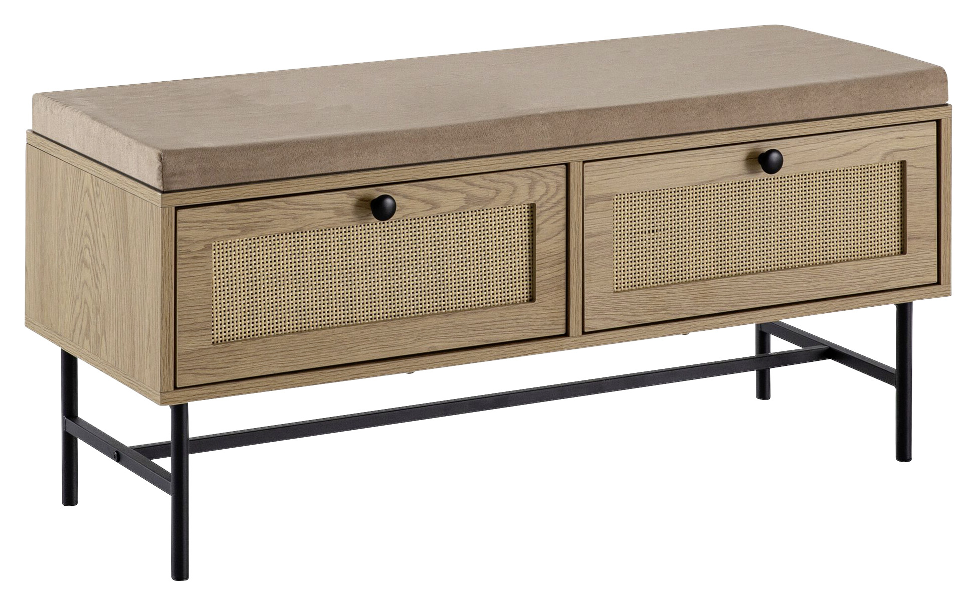 Schuhbank natur Eiche Optik B/H/T: ca. 100x48x38 cm Schuhbank natur Eiche Optik B/H/T: ca. 100x48x38 cm