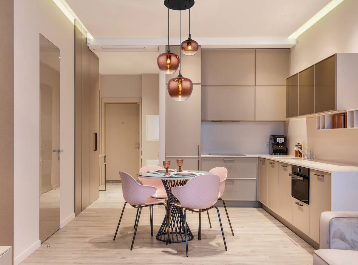 Pendelleuchte Maxy schwarz Glas Metall H/D: ca. 120x48 cm E27 3 Brennstellen