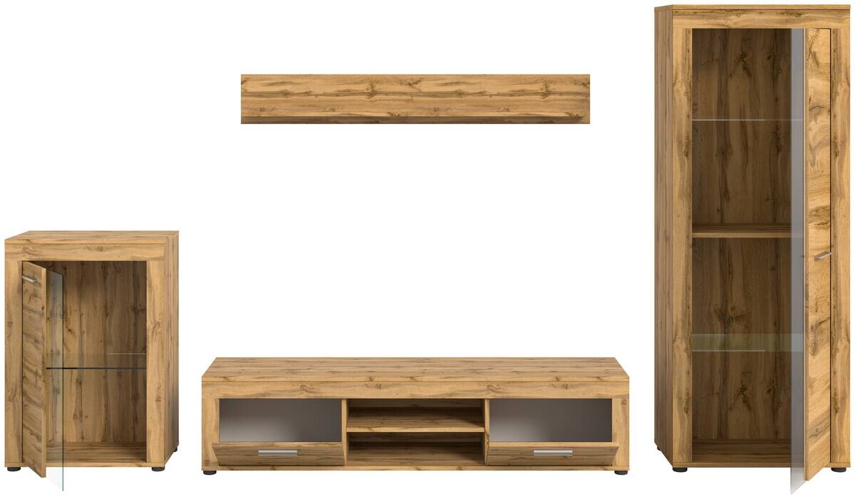 Wohnwand Jam Eiche Wotan Nachbildung B/H/T: ca. 310x169x35 cm