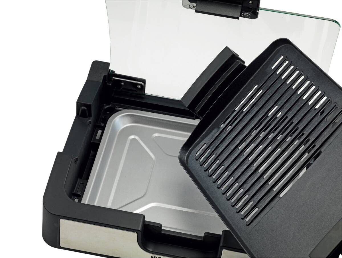 POCOline Grill schwarz Glas Metall Kunststoff B/H/L: ca. 34,5x9,5x50 cm