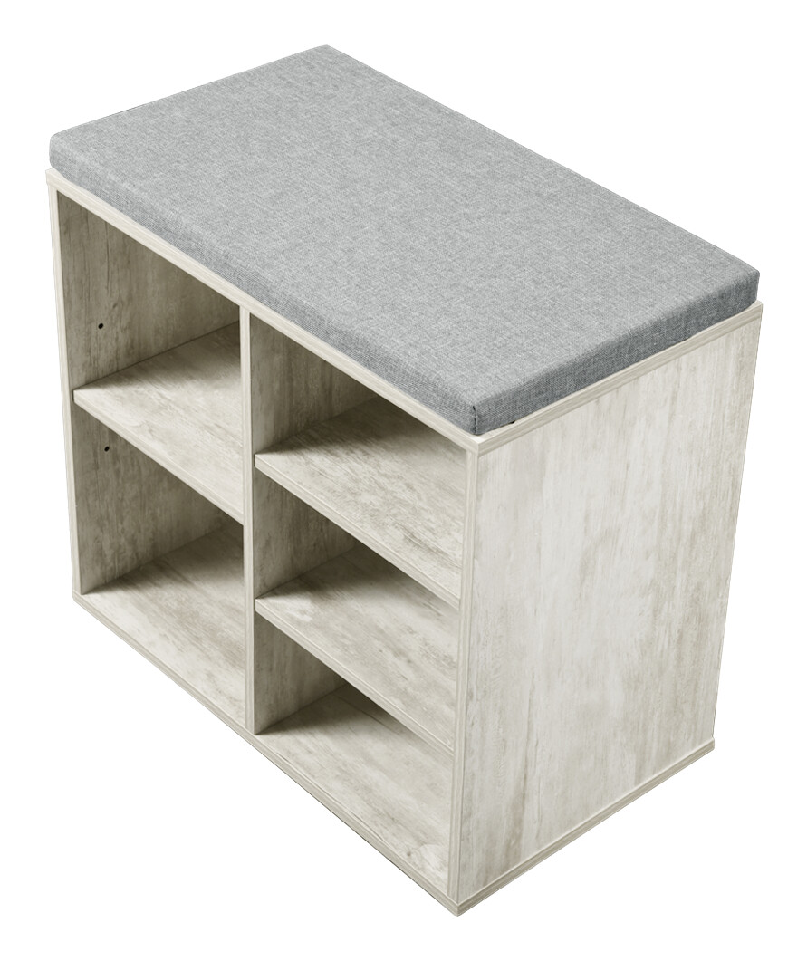 Kesper Schuhregal weißgrau Spanplatte B/H/L: ca. 29,5x48x51,5 cm