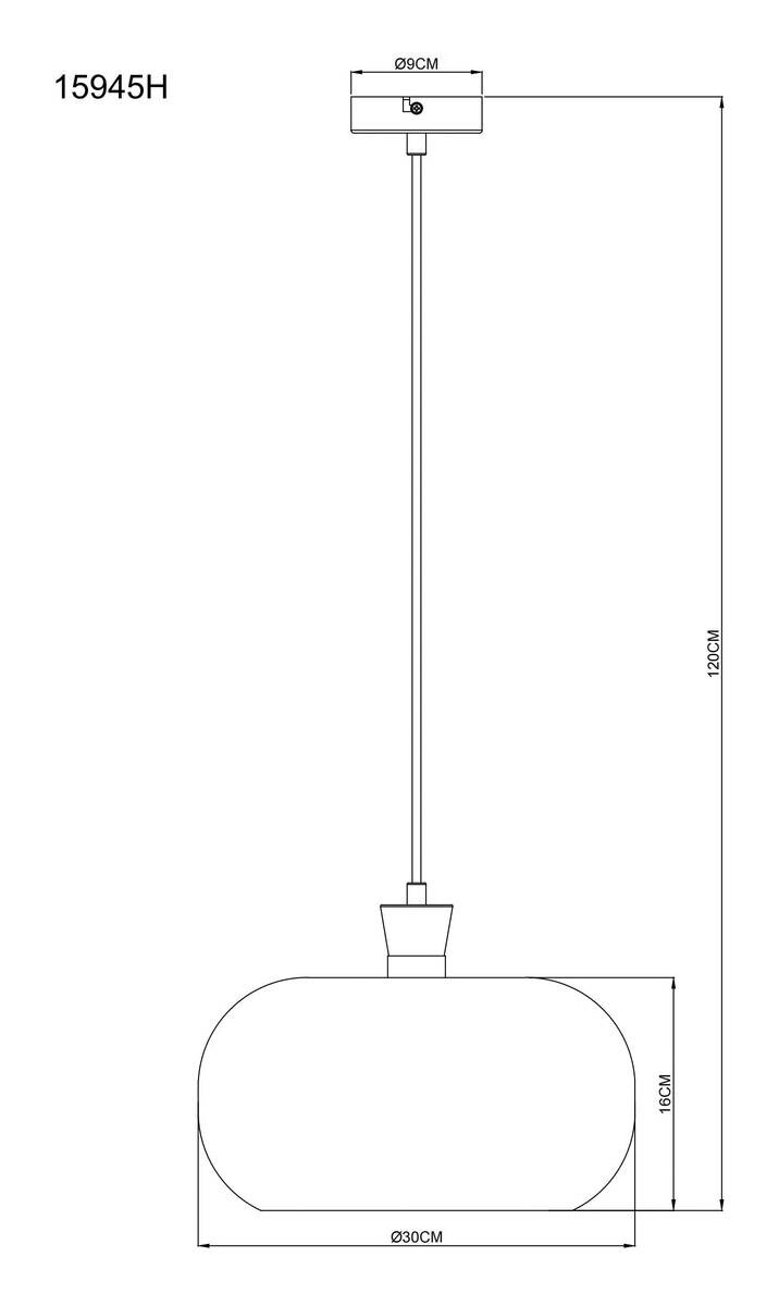 GLOBO Hängeleuchte Chrom schwarz Metall Glas B/H/L: ca. 19x33x33 cm E27 1 Brennstellen