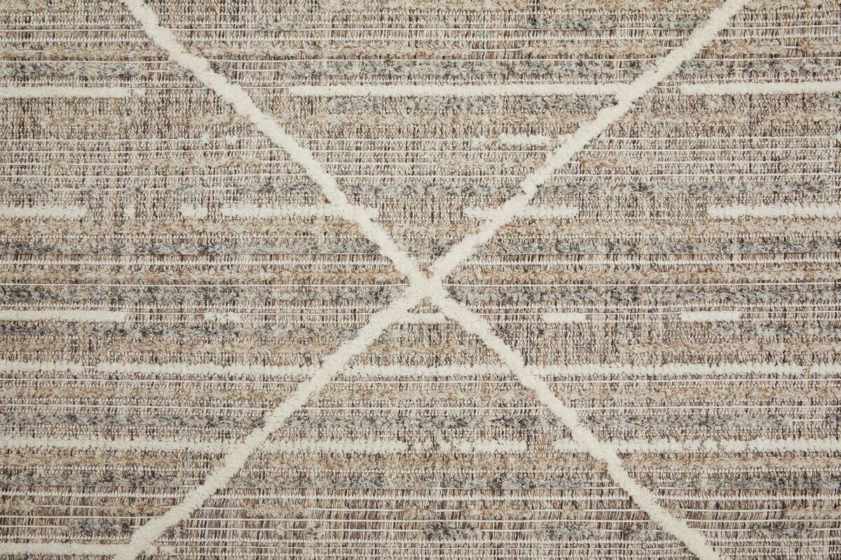 Webteppich Crosby graubraun B/L: ca. 80x150 cm