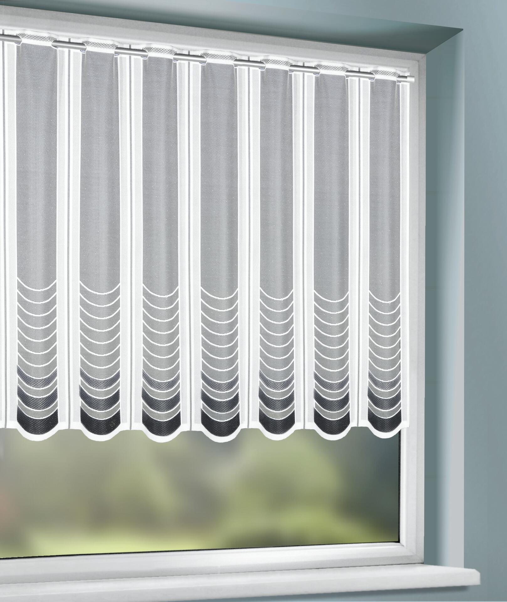 creative lifestyle Scheibengardine Noah grau B/L: ca. 145x75 cm