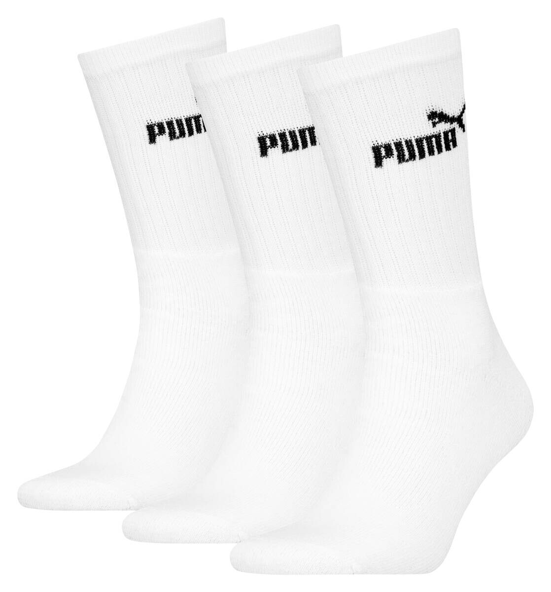 Puma Damen & Herren-Socken Puma weiß 3 Packstücke Größe 39-42