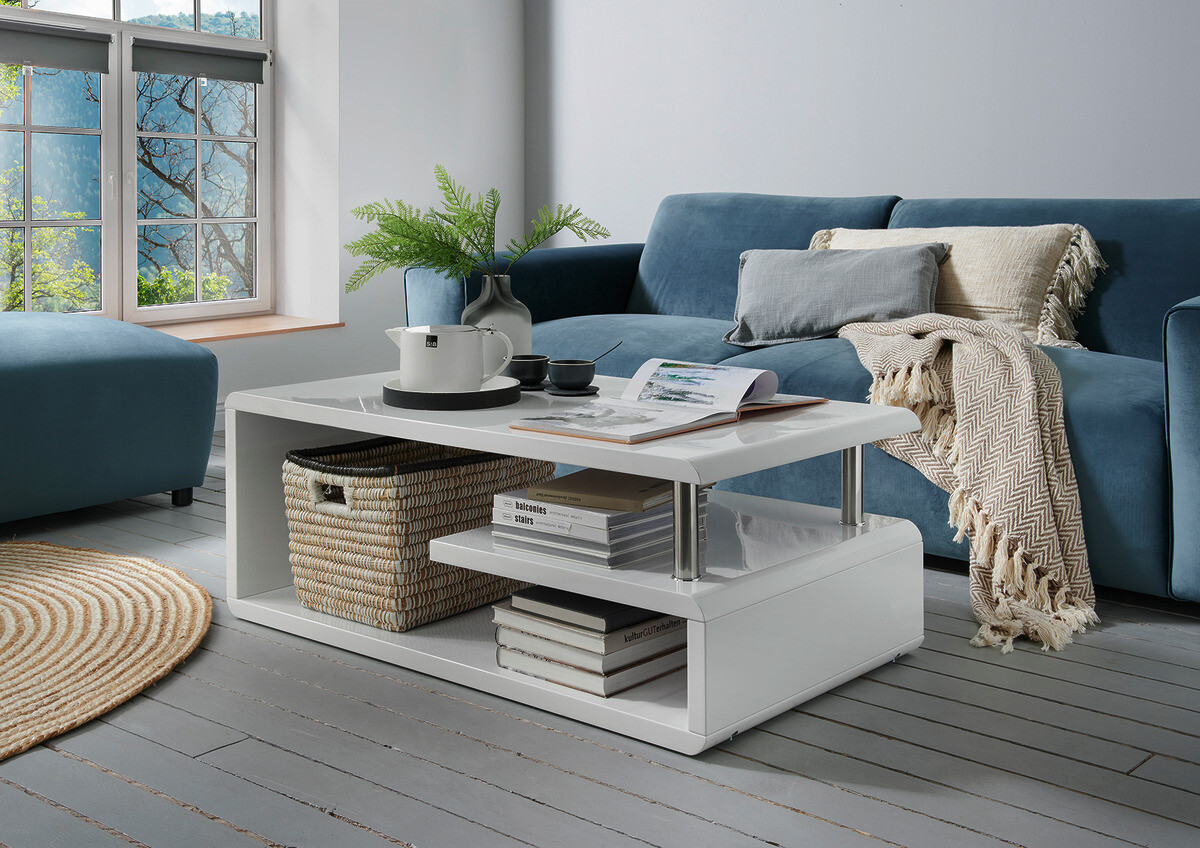 Couchtisch Pico weiß MDF B/H/T: ca. 110x42x60 cm