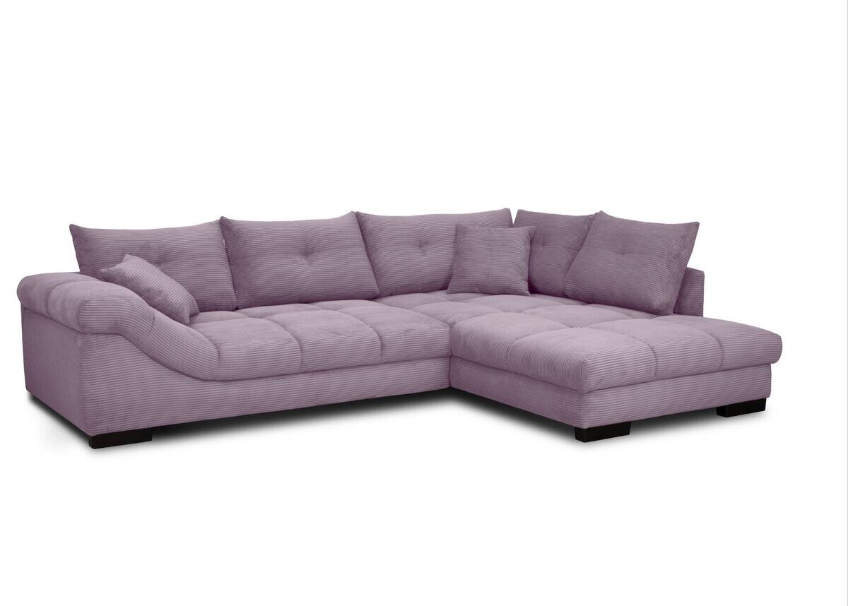 Ecksofa flieder Microfaser B/H/T: ca. 318x92x227 cm
