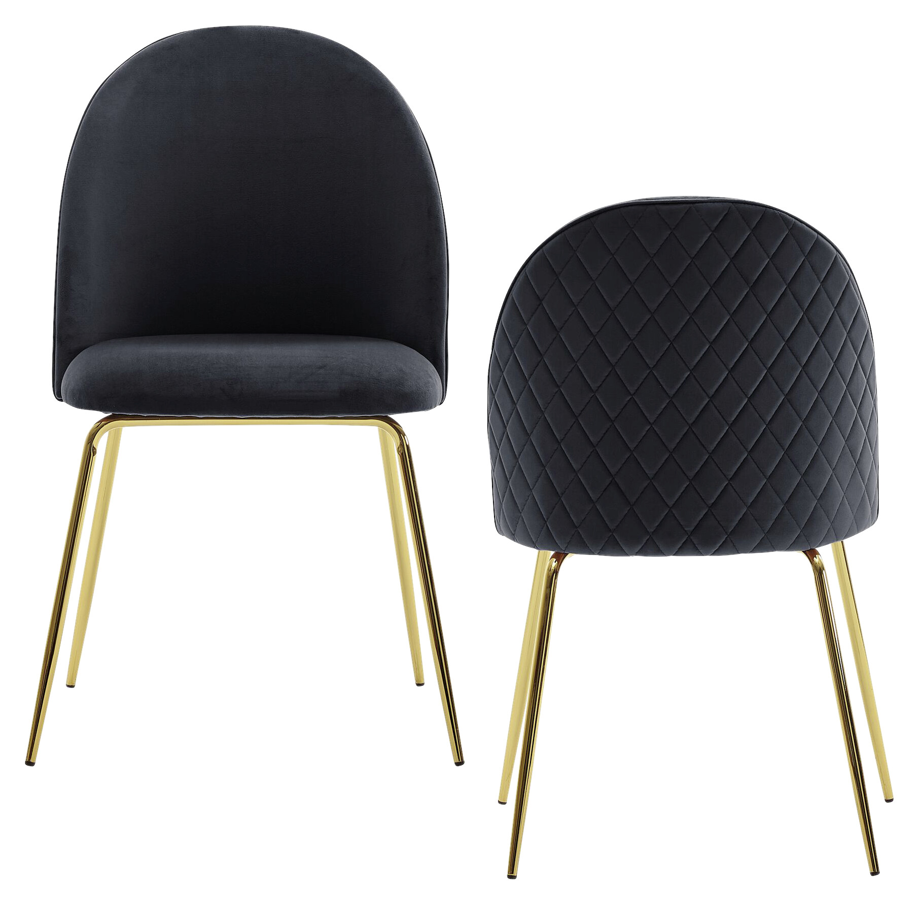 Stuhl 2er Set schwarz Polyester B/H/T: ca. 53x86x50 cm Stuhl 2er Set schwarz Polyester B/H/T: ca. 53x86x50 cm