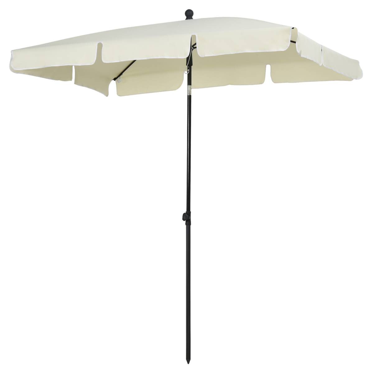 Outsunny Gartenschirm beige Aluminium B/H/L: ca. 125x235x200 cm