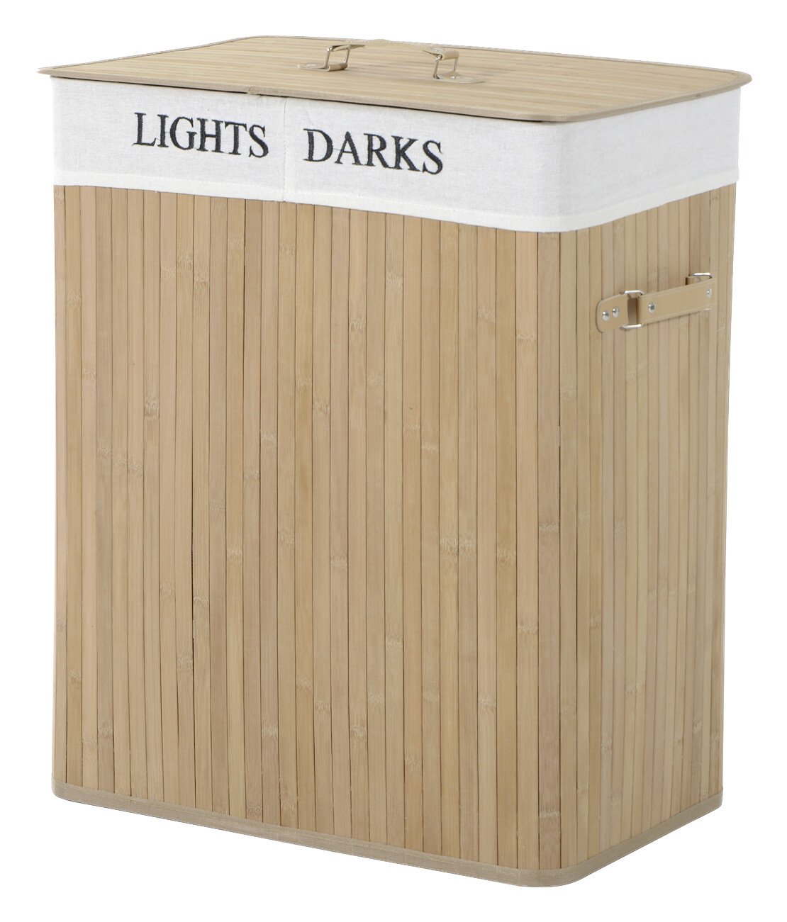 HOMCOM Wäschekorb mit 2 Tragegriffen natur Bambus Stoff Kunststoff B/H/L: ca. 32x63x52 cm HOMCOM Wäschekorb mit 2 Tragegriffen natur Bambus Stoff Kunststoff B/H/L: ca. 32x63x52 cm