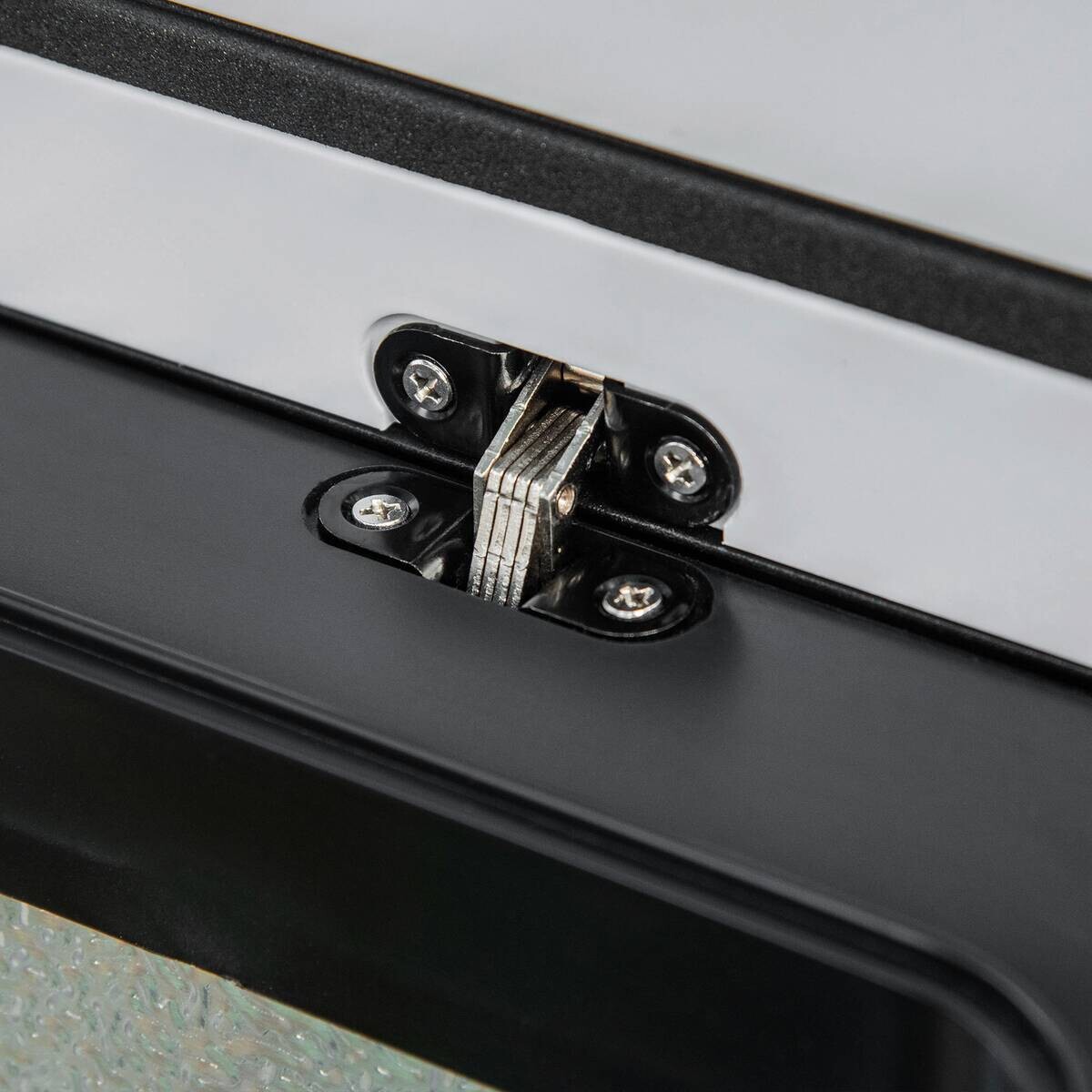 Outsunny Kühlbox schwarz grau Glas Polypropylen Edelstahl B/H/L: ca. 36x75x49,5 cm