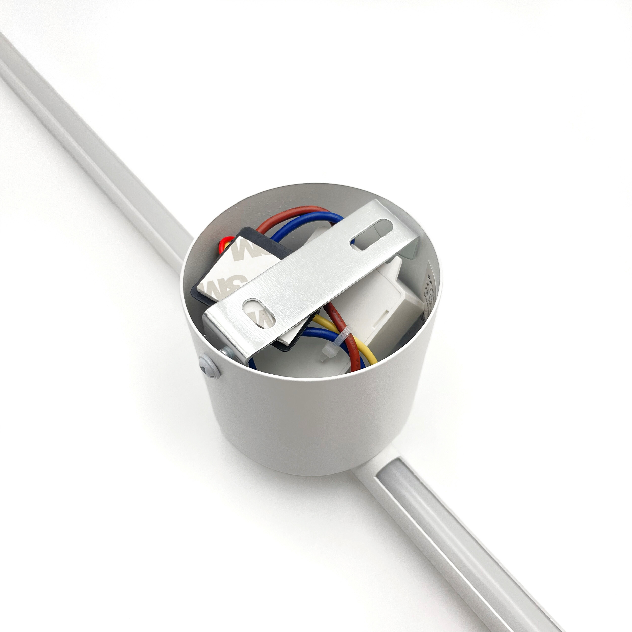 Lamkur LED-Wandleuchte weiß PVC Holz B/H/L: ca. 7x120x7 cm