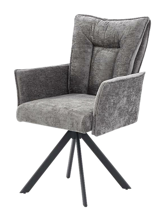 Armlehnstuhl  dunkelgrau Microfaser B/H/T: ca. 61x94x65 cm