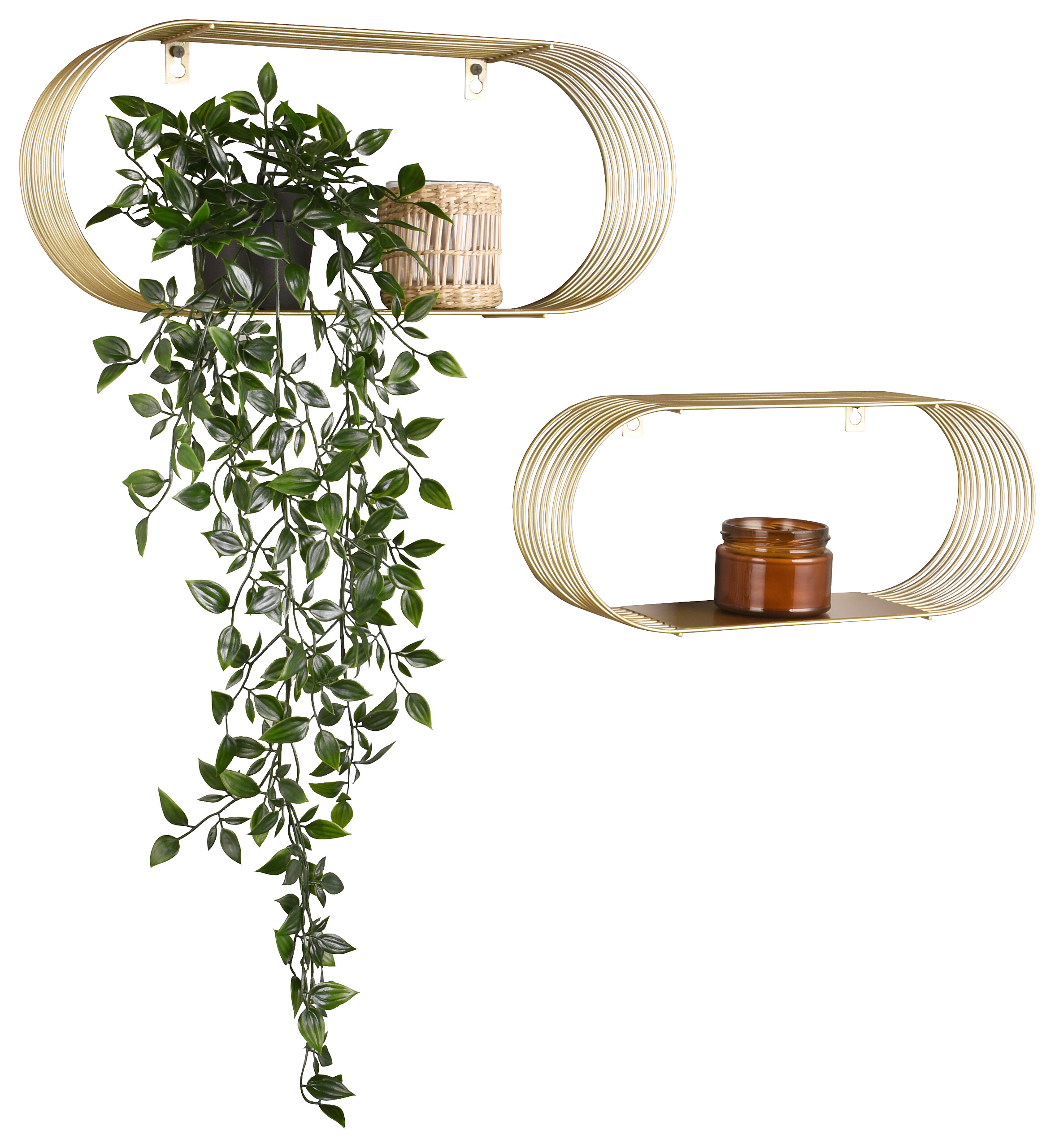 Wandregal Jessica gold Optik Metall