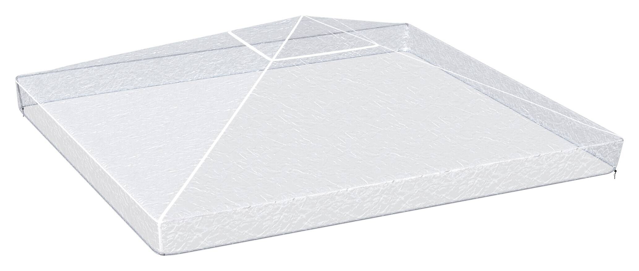 Outsunny Abdeckplane transparent Kunststoff B/H/L: ca. 300x80x300 cm