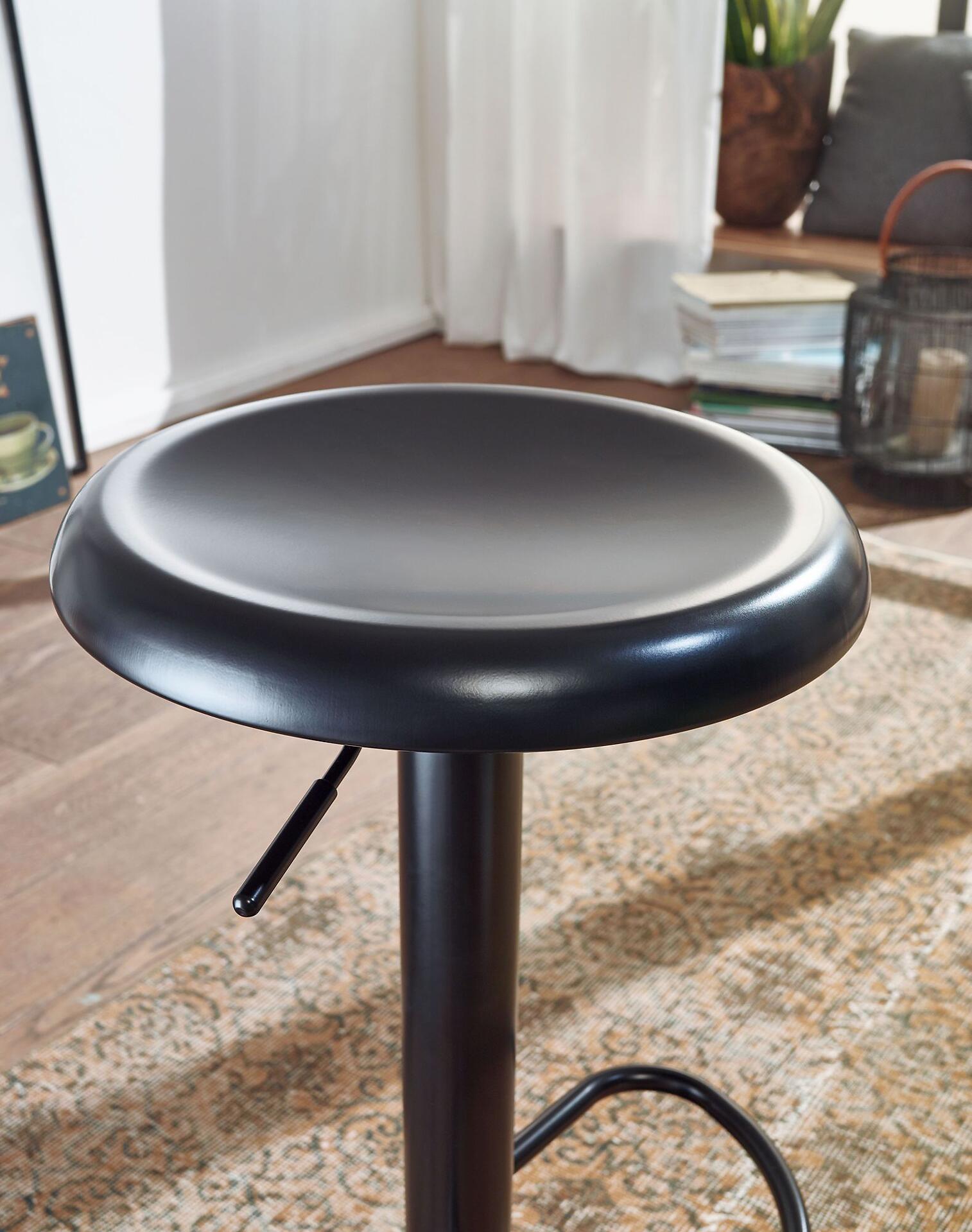 Barhocker schwarz Eisen B/H/T: ca. 40x79x40 cm