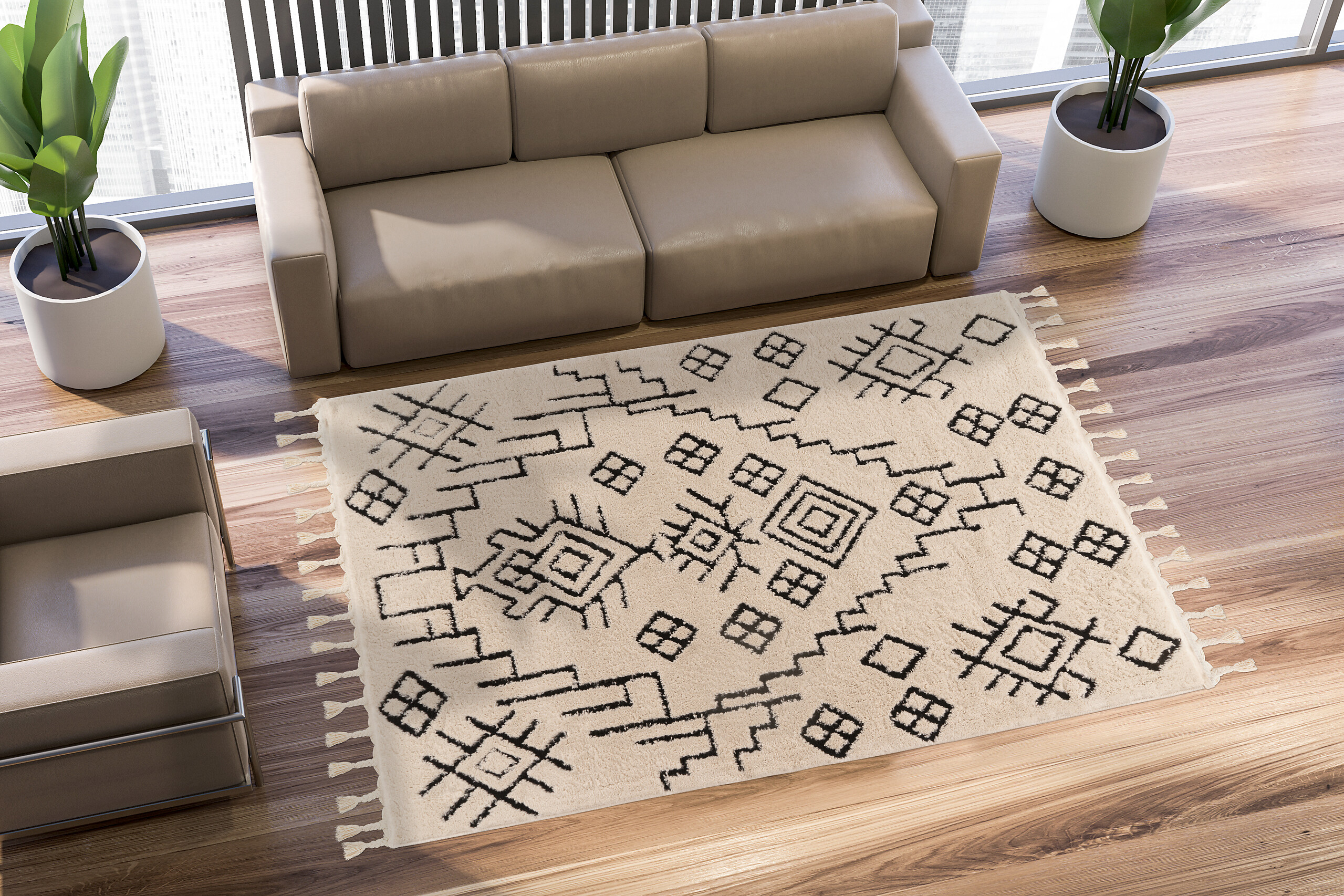 Kayoom Kurzflorteppich Loris 525 weiß B/H/L: ca. 160x2,2x230 cm Kayoom Kurzflorteppich Loris 525 weiß B/H/L: ca. 160x2,2x230 cm