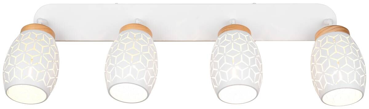 Reality Leuchten Spots Bidar weiß Metall B/H/L: ca. 74x27x12 cm E14 4 Brennstellen