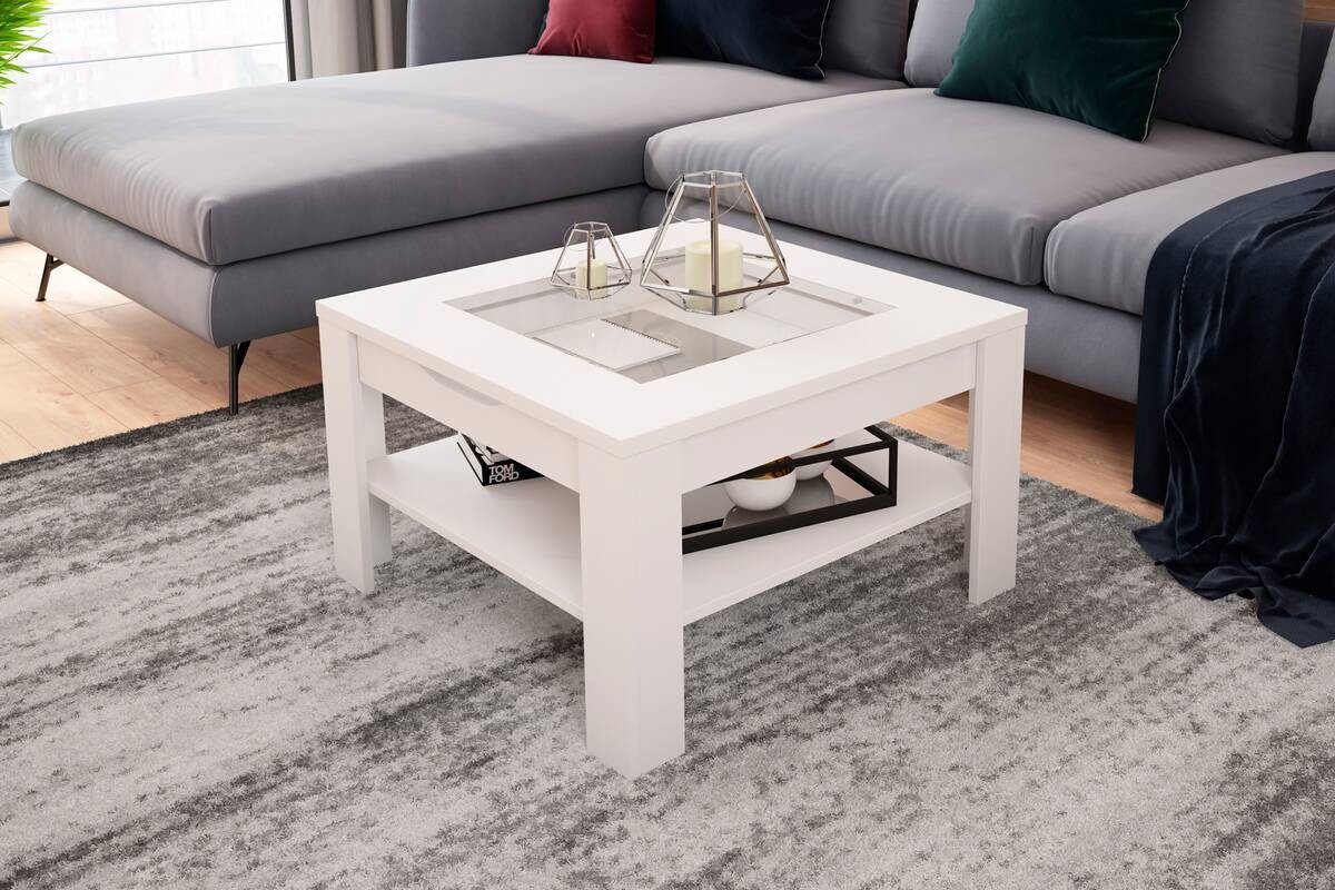 byLIVING Couchtisch RALPH weiß B/H/T: ca. 67x43x67 cm