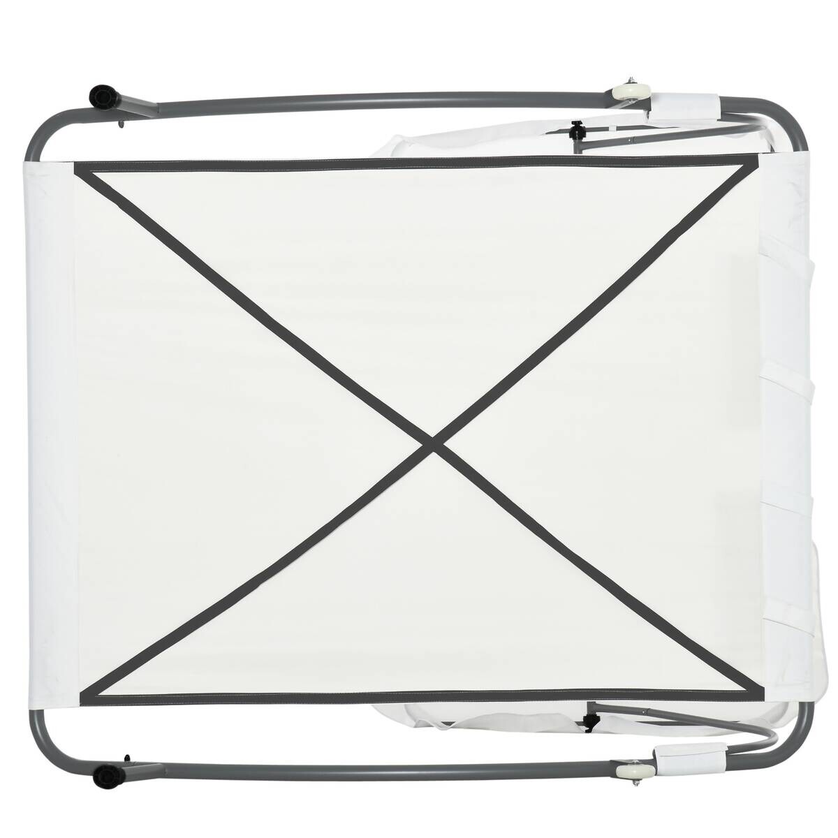 Outsunny Doppel-Liege cremeweiß Polyester B/H/L: ca. 175x134x200 cm