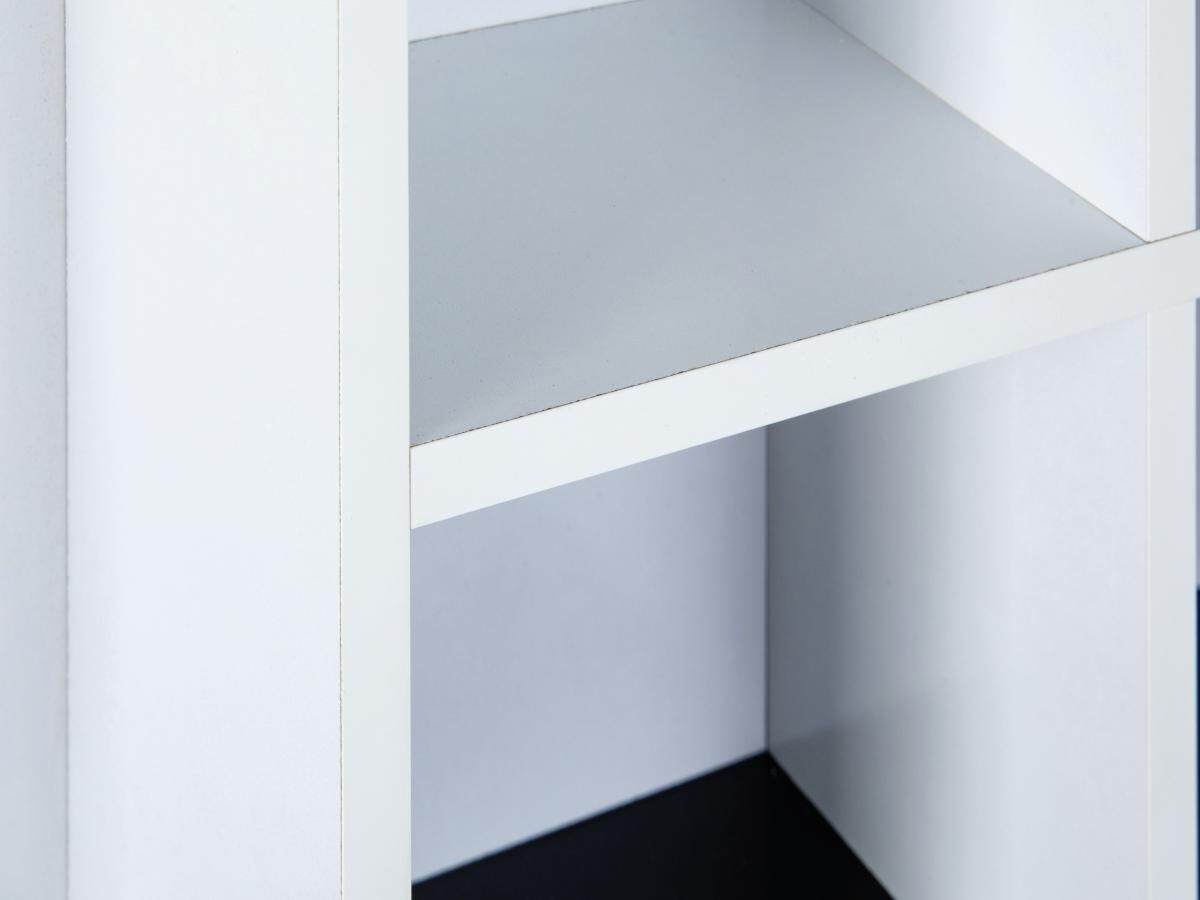 Vitrine Decem weiß schwarz MDF B/H/T: ca. 70x70x13 cm