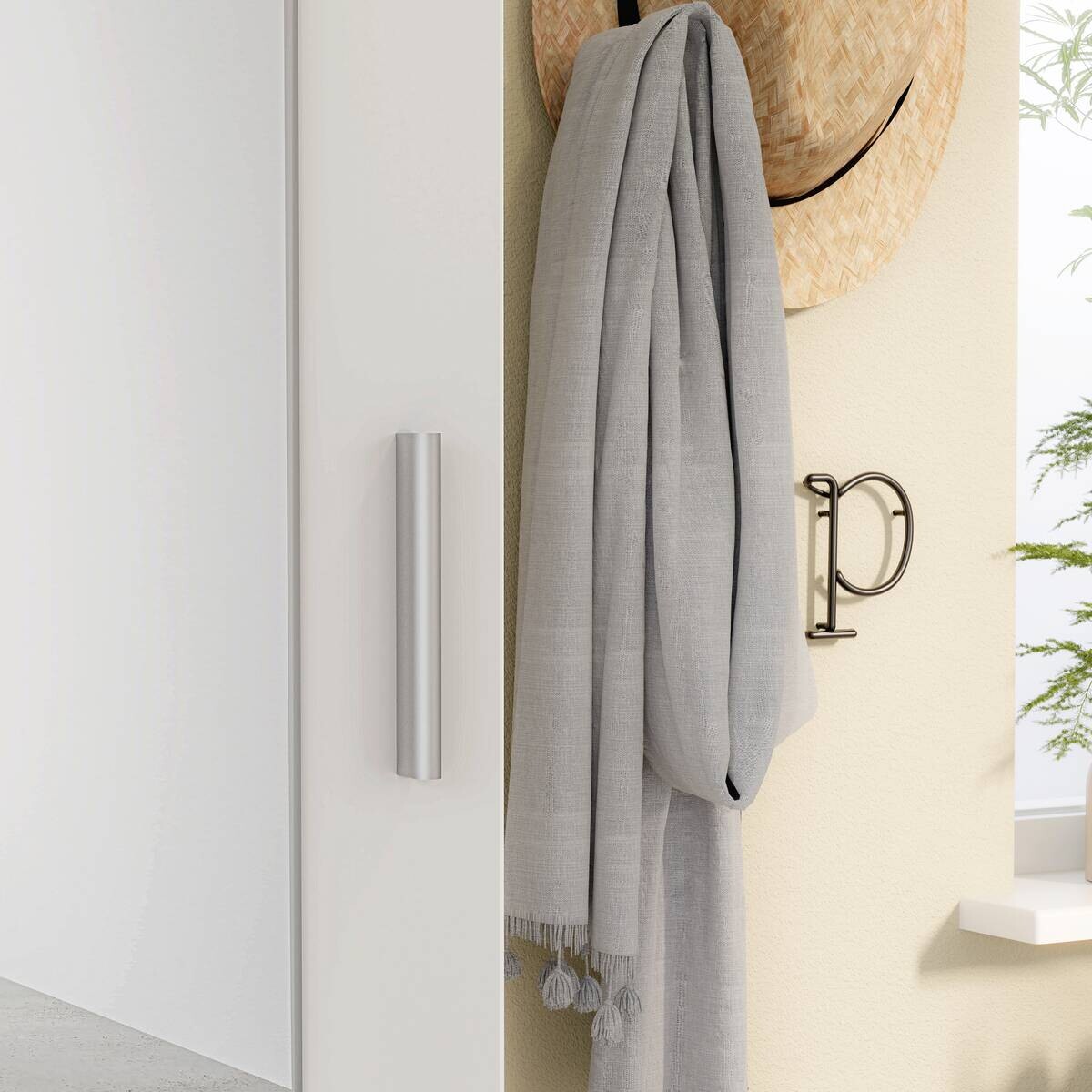 Mehrzweckschrank weiß B/H/T: ca. 50x179x35 cm