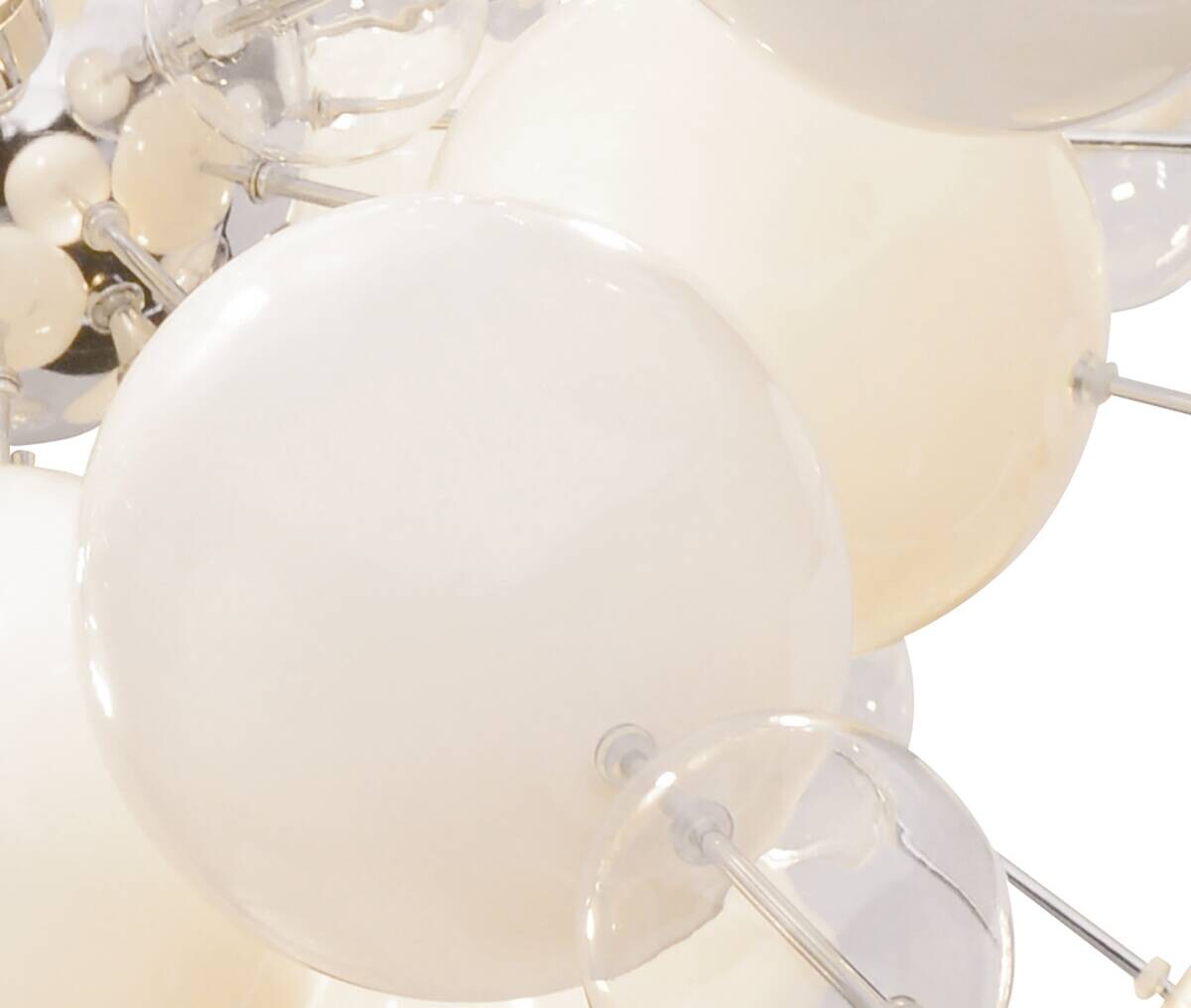 Näve Leuchten Pendelleuchte 7026423 weiß Metall Glas B/H/T: ca. 65x150x65 cm G9 10 Brennstellen