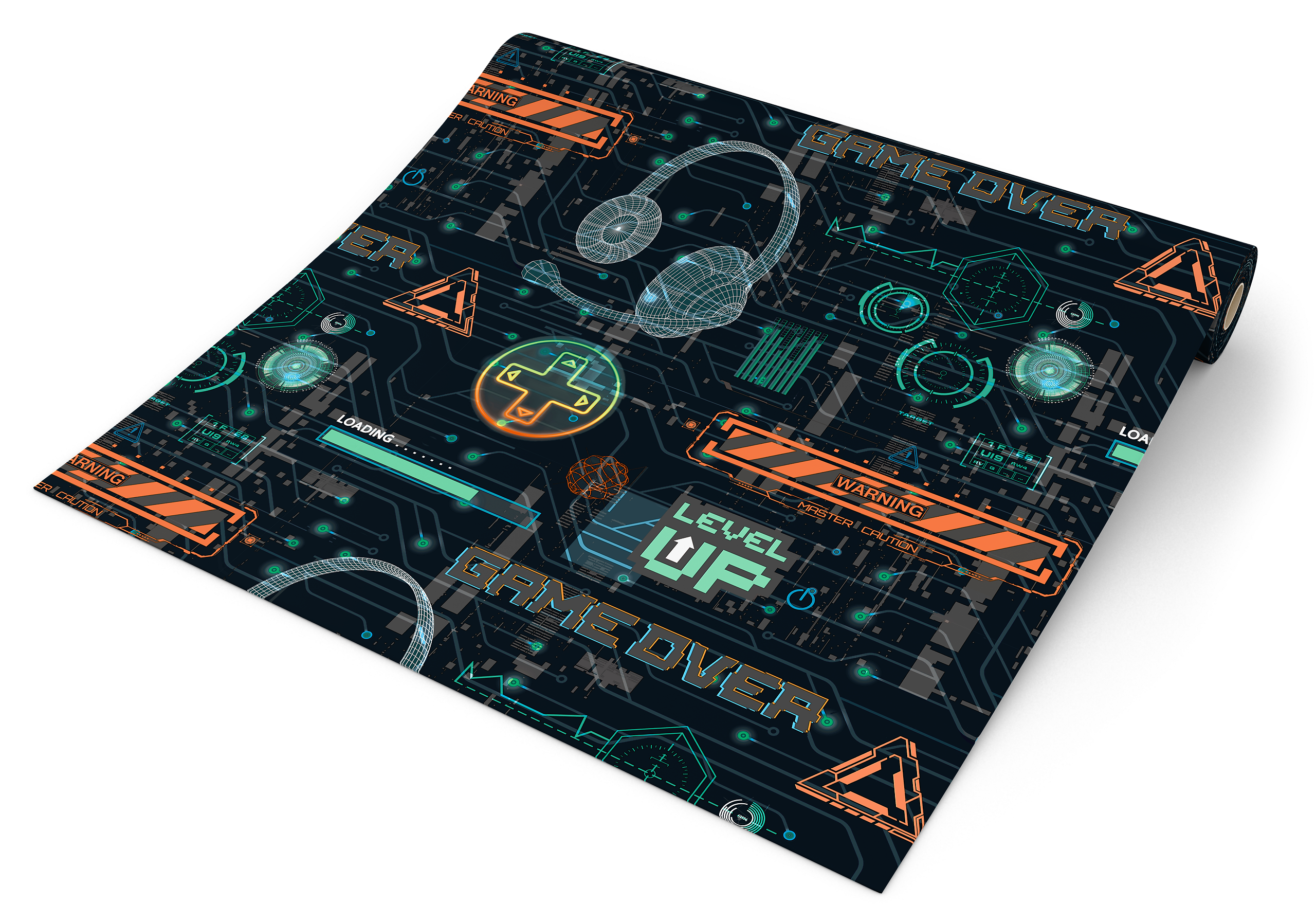 UGEPA Papiertapete schwarz bunt B/L: ca. 53x1005 cm