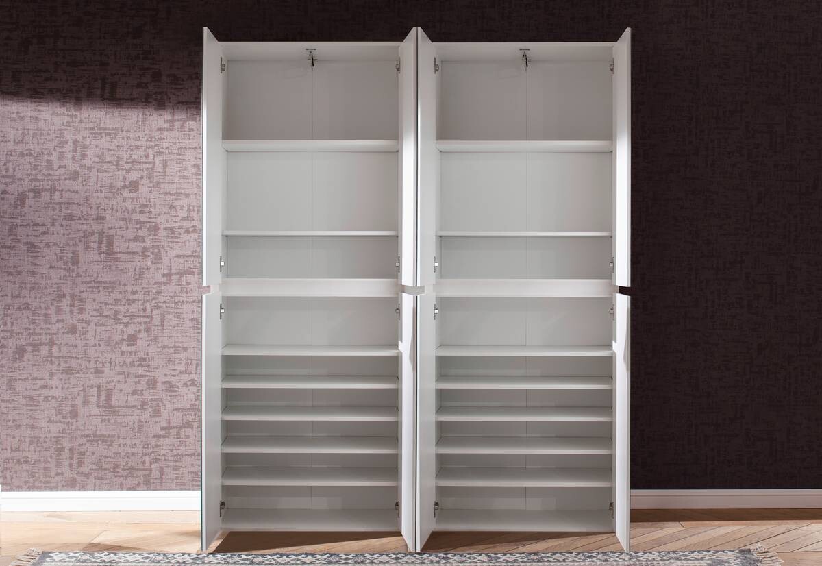 Garderobenschrank Mirror weiß B/H/T: ca. 148x191x34 cm