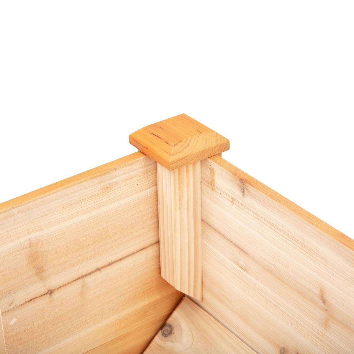 Outsunny Hochbeet mit 4 Hake natur Metall B/H/L: ca. 60x81x120 cm