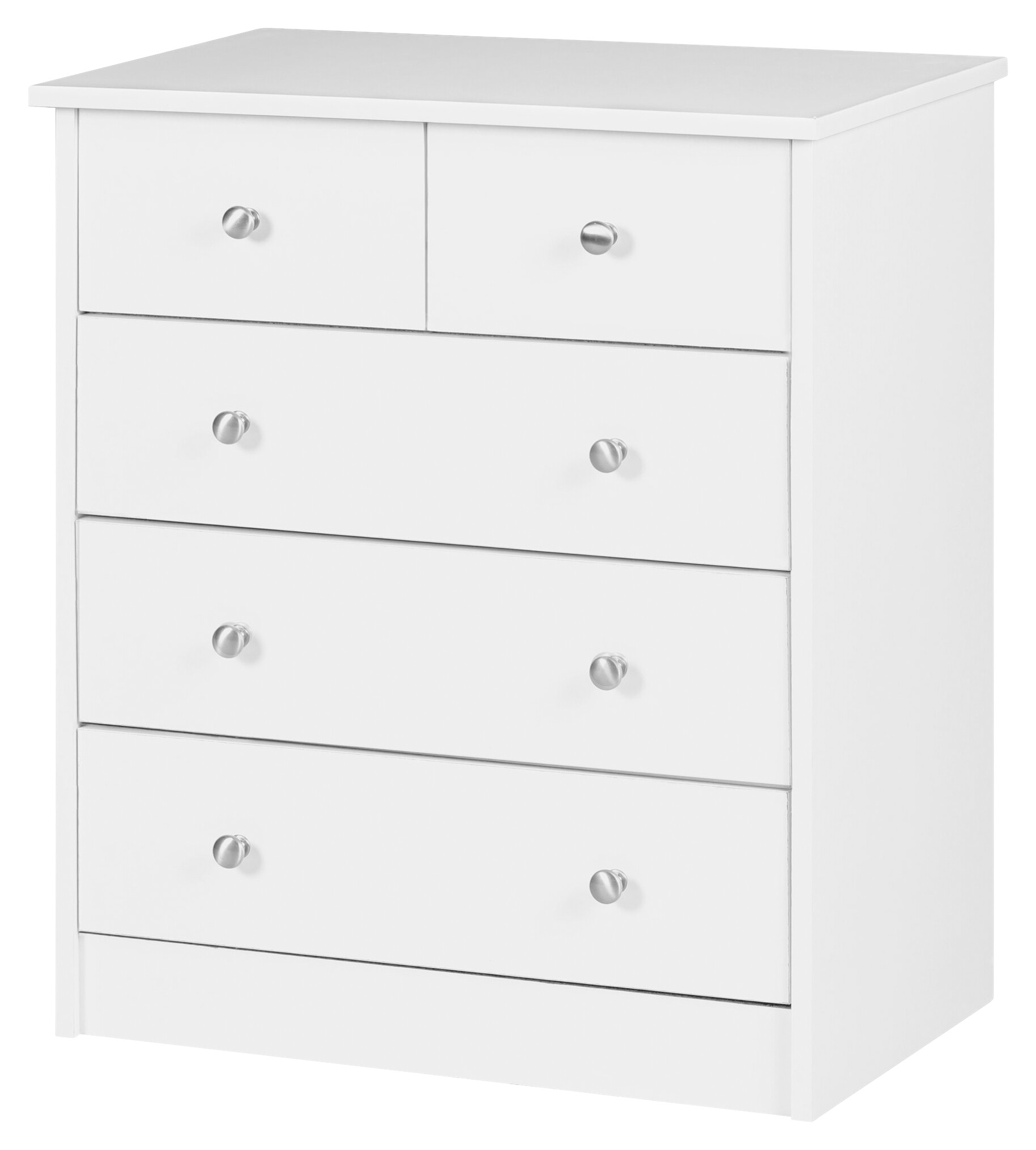 Kommode weiß Alu Optik B/H/T: ca. 60x70x35 cm