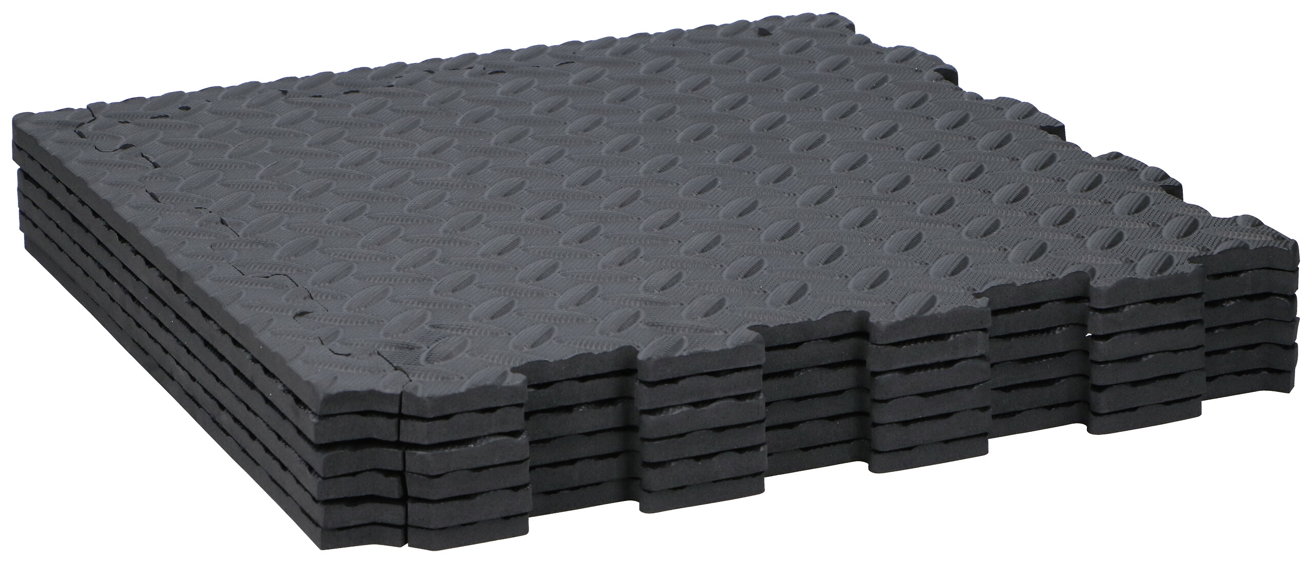 Bodenmatte schwarz B/H/L: ca. 40x1x40 cm 6 tlg.