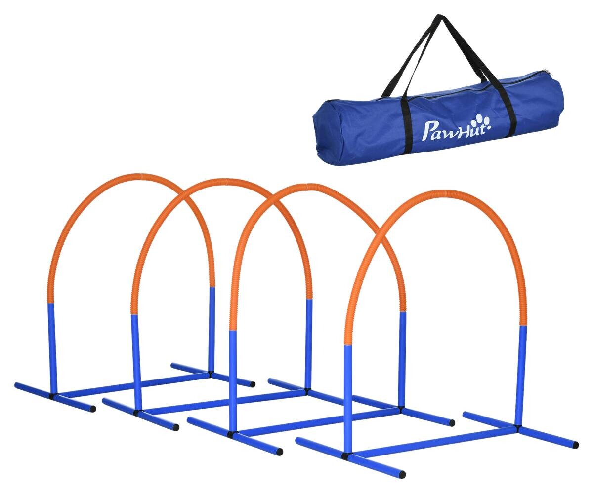 PawHut Hunde-Agility-Set orange Kunststoff B/H/L: ca. 64x95x88 cm