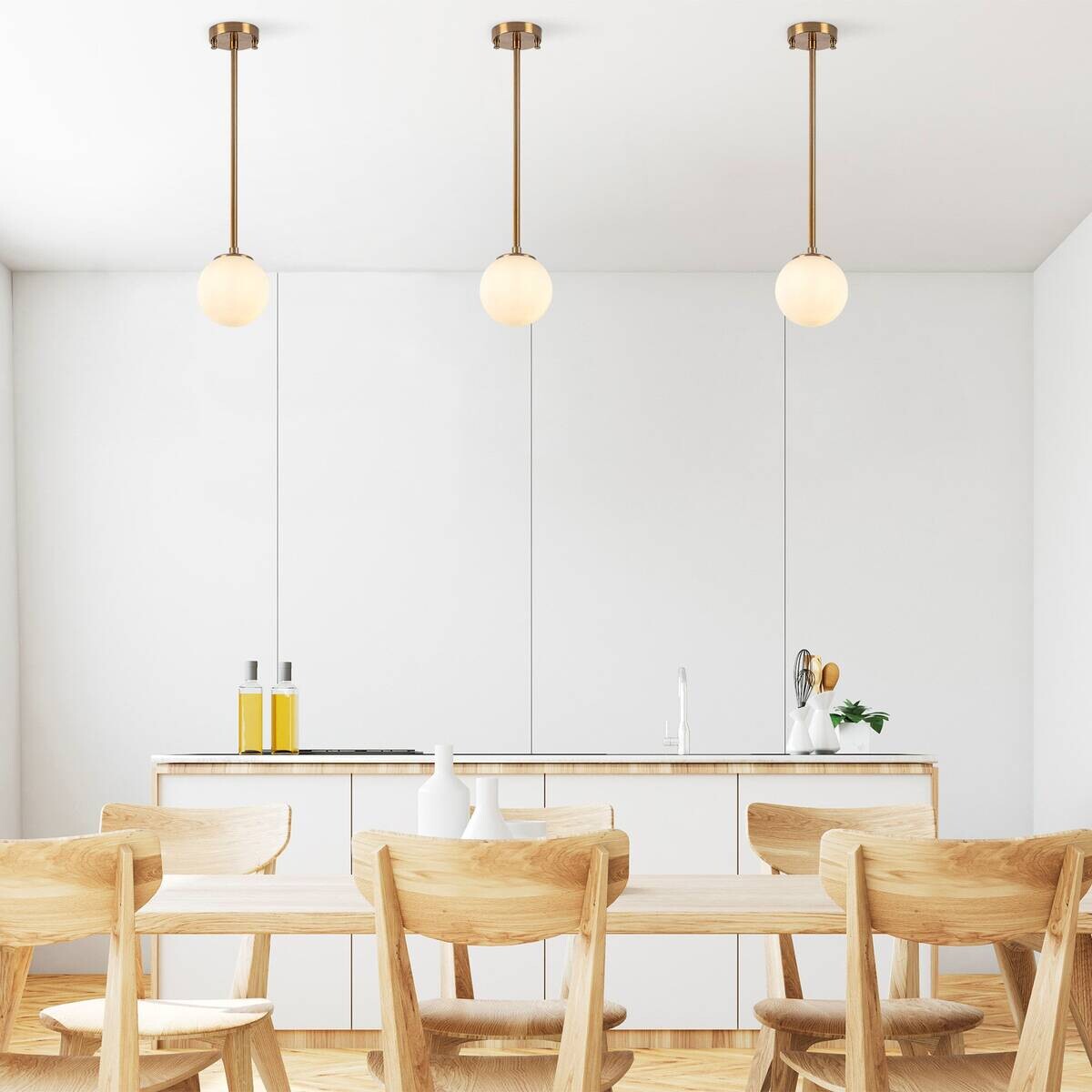 Opviq Deckenleuchte Akkas bronze Metall Glas B/H/T/L/D: ca. 15x61x15x15x15 cm E14 1 Brennstellen