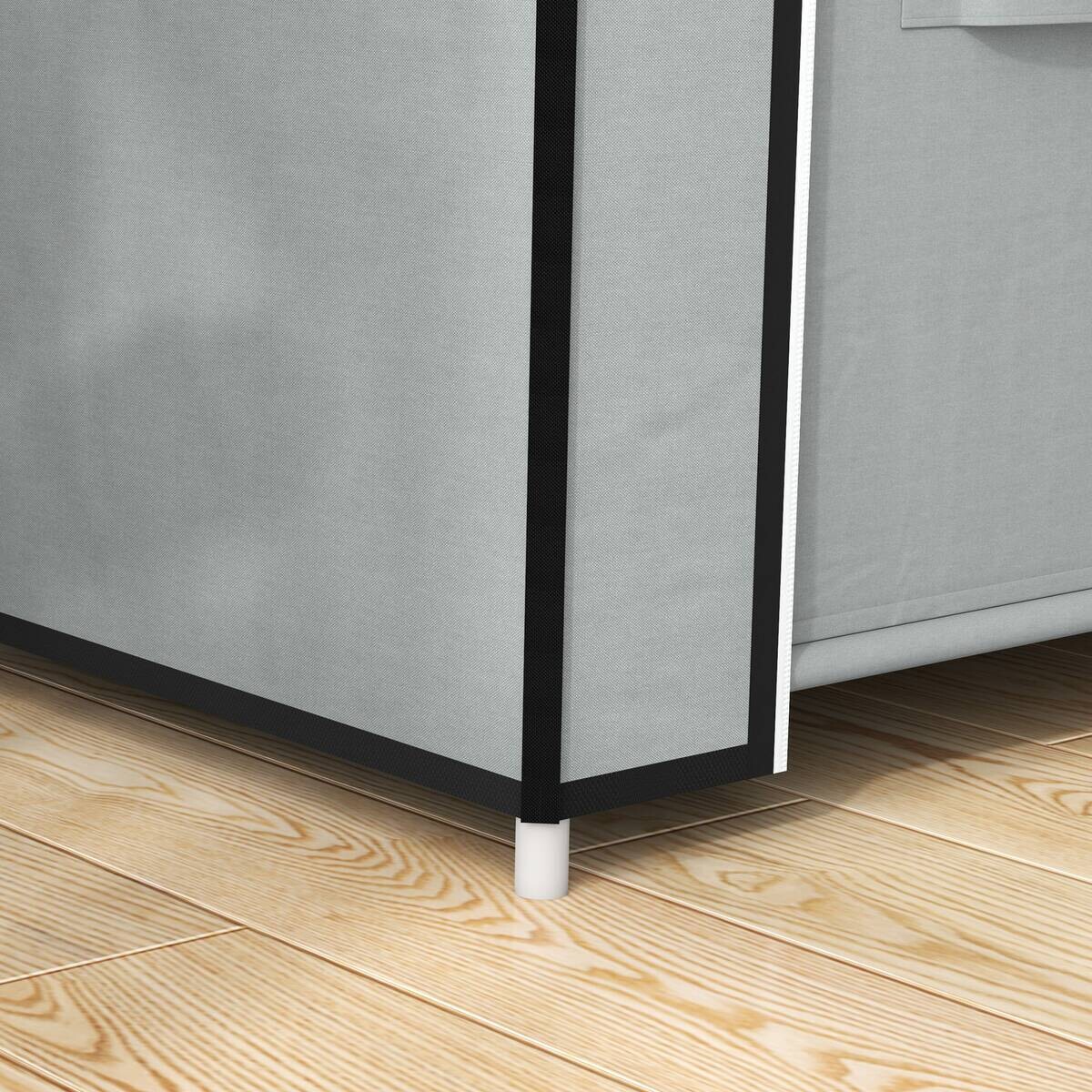 HOMCOM Kleiderschrank hellgrau Polypropylen B/H/L: ca. 42,5x83x162,5 cm